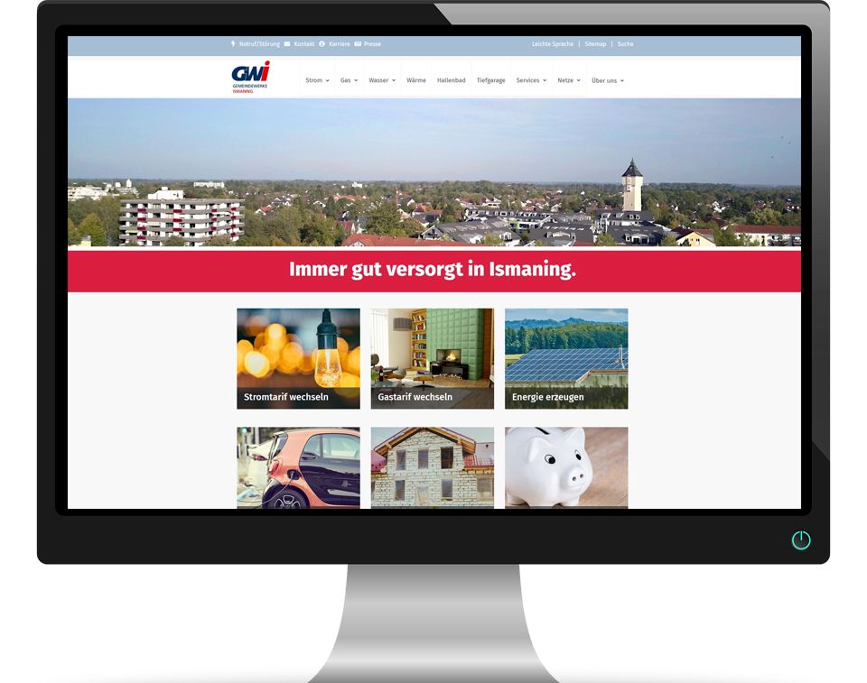 Website Gemeindewerke Ismaning